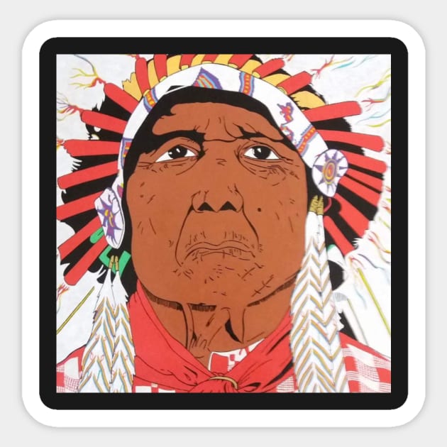 Cherokee Chief Sticker by ill_imaginations